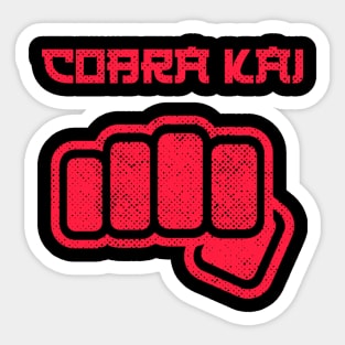 COBRA KAI design ✅ strike first nostalgia 80s tv dark pink version Sticker